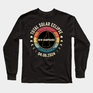 New Hampshire Total Solar Eclipse 2024 American Totality April 8 Long Sleeve T-Shirt